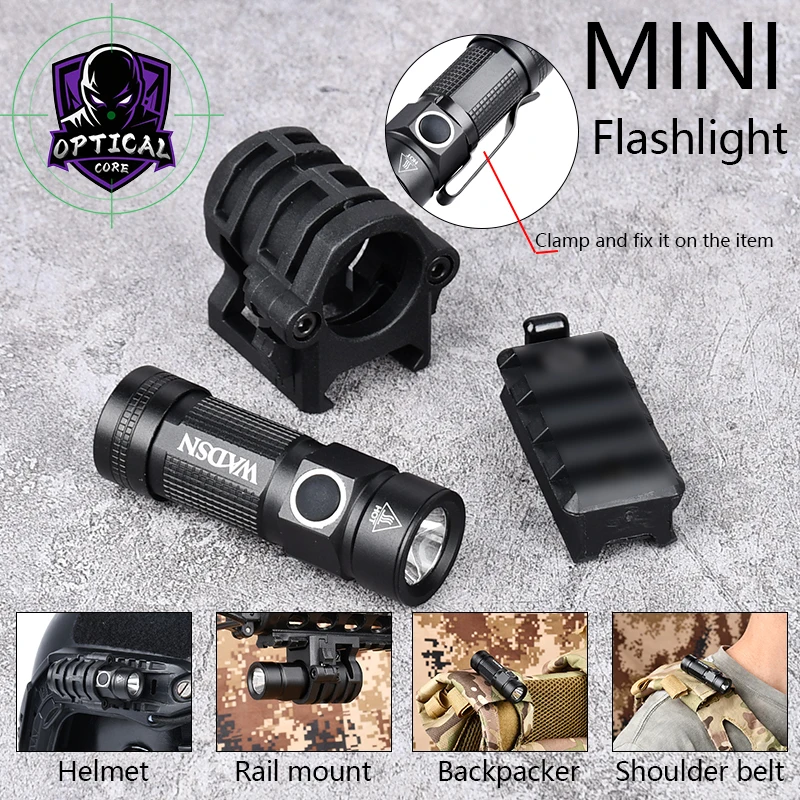 WADSN Mini Tactical Helmet Lamp Metal Strobe White Light Flashlight Whit Plastic Mount Kit Bracket Optical Signal Rescue Tool
WADSN Mini Tactical Helmet Lamp Metal Strobe White Light Flashlight Whit Plastic Mount Kit Bracket Optical Signal Rescue Tool