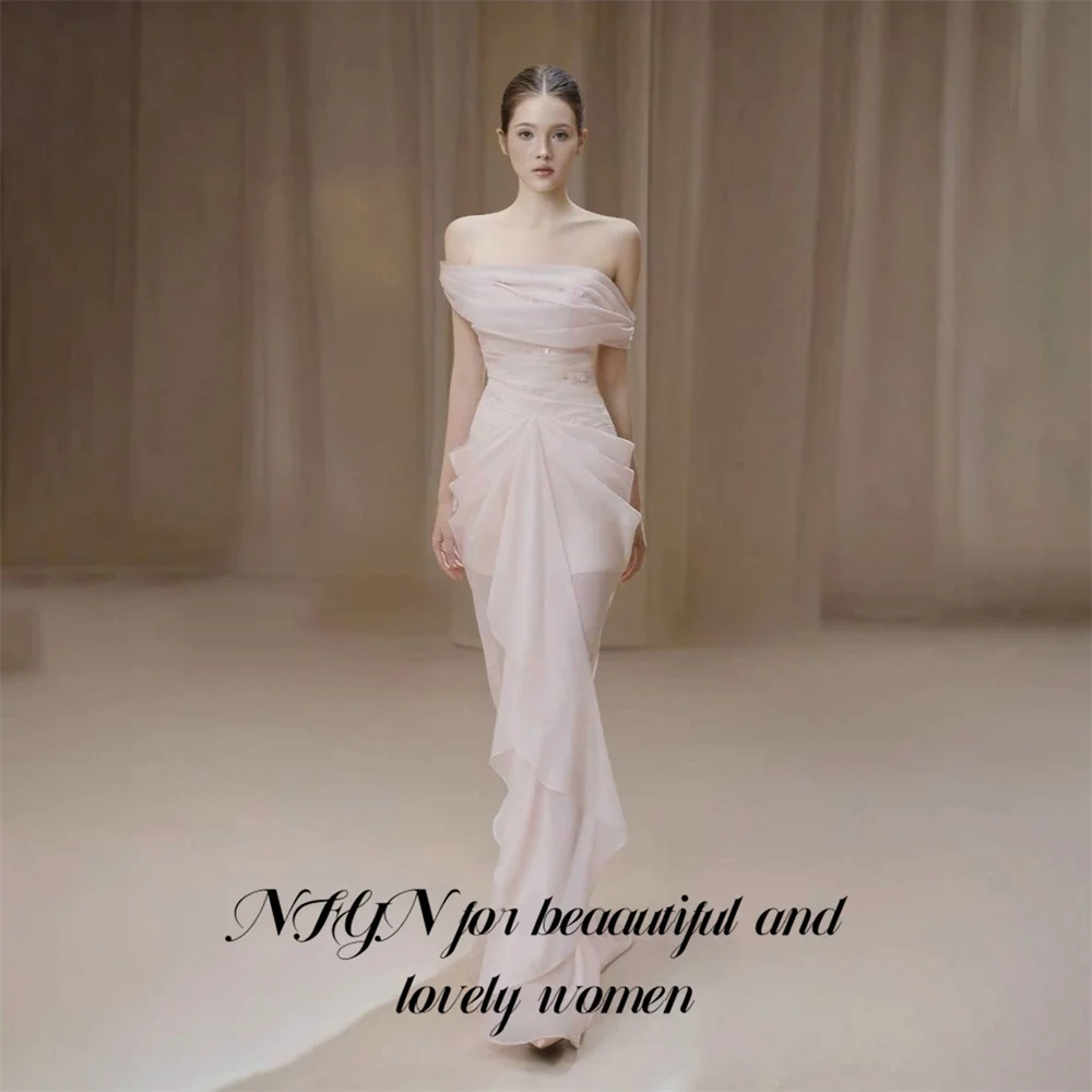 NFYN Blush Pink Party Dress Off the Shoulder Short Sleeve فساتين السهرة Pleated Trumpet Night Dress Celebrity Dress Customized
NFYN Blush Pink Party Dress Off the Shoulder Short Sleeve فساتين السهرة Pleated Trumpet Night Dress Celebrity Dress Customized