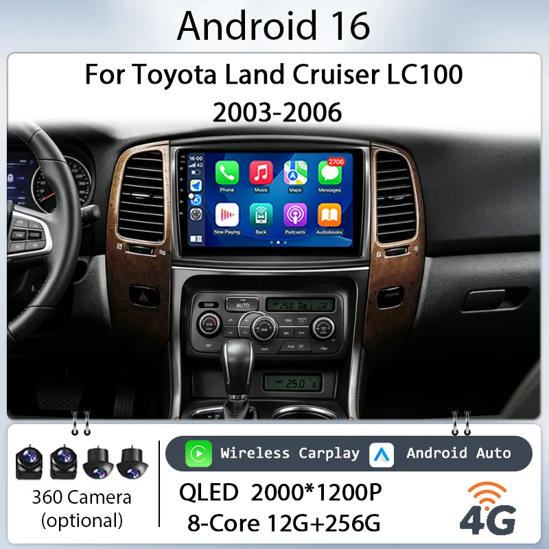 10" Android 16 Wireless CarPlay GPS BT WiFi DSP for Toyota Land Cruiser LC100 2003-2006 Car Radio Multimedia Player IPS Touch
10" Android 16 Wireless CarPlay GPS BT WiFi DSP for Toyota Land Cruiser LC100 2003-2006 Car Radio Multimedia Player IPS Touch