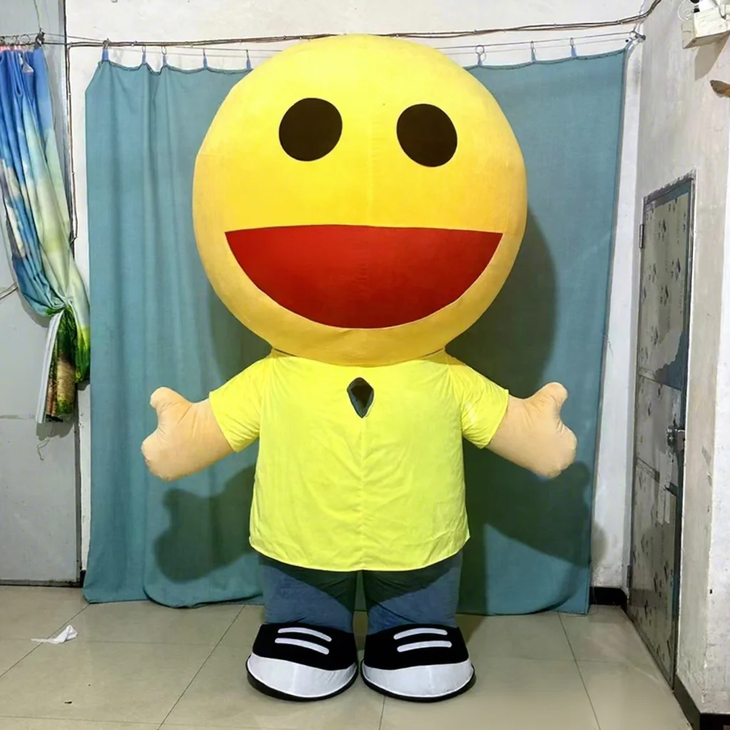 New Inflatable Yellow Smiling Happy Face Mascot Costume for Halloween Carnival Adult Role-playing Cartoon Suit No Battery
New Inflatable Yellow Smiling Happy Face Mascot Costume for Halloween Carnival Adult Role-playing Cartoon Suit No Battery
