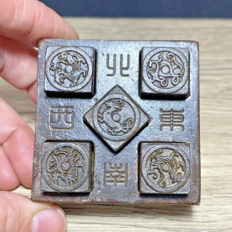 Rare Old Chinese Copper Five Divine Beasts Eliminate evil pray blessings seal
Rare Old Chinese Copper Five Divine Beasts Eliminate evil pray blessings seal