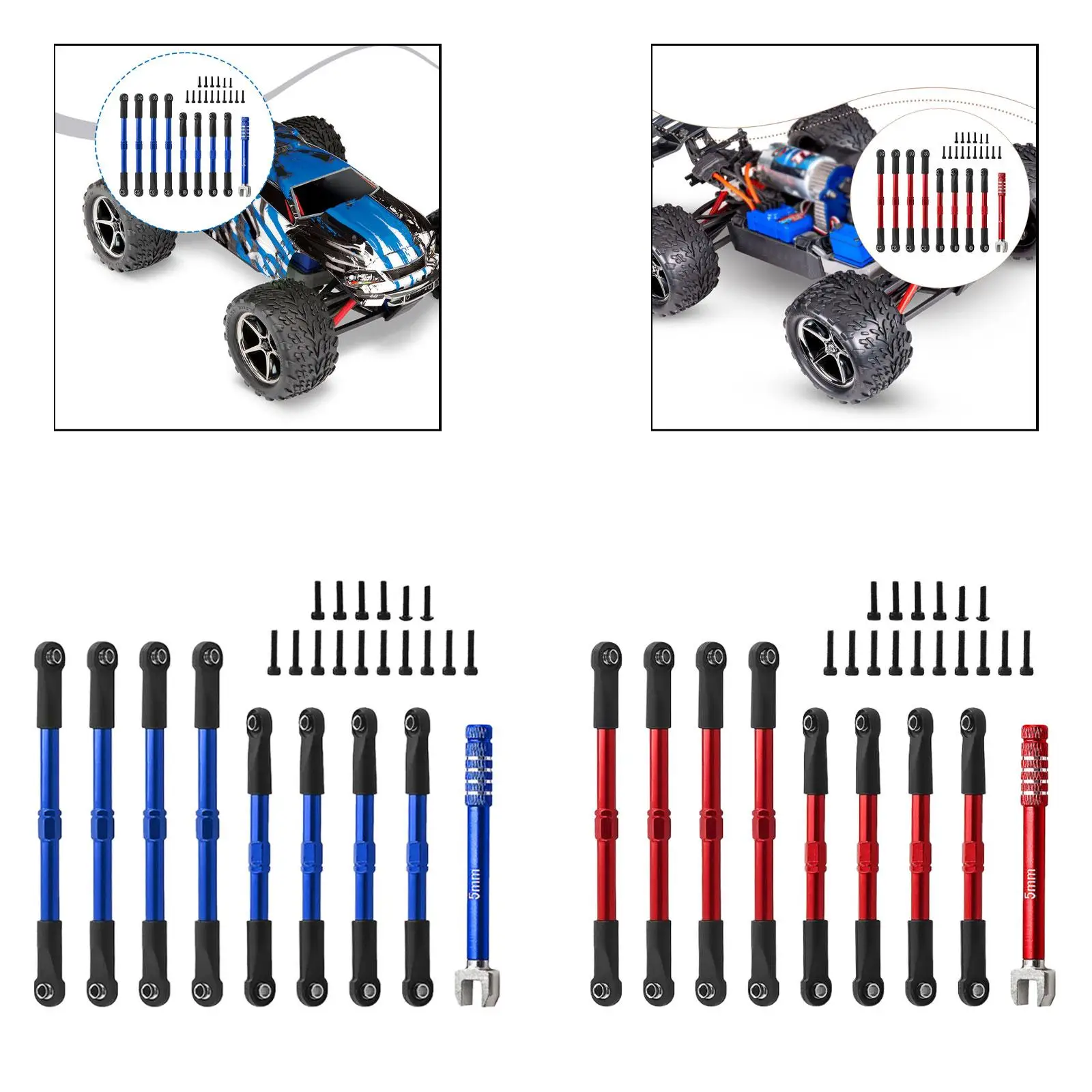 1/16 RC Car Toe Links Push Rods, Aluminum Alloy, Accessory RC Car Parts for E-revo 71054-1
1/16 RC Car Toe Links Push Rods, Aluminum Alloy, Accessory RC Car Parts for E-revo 71054-1