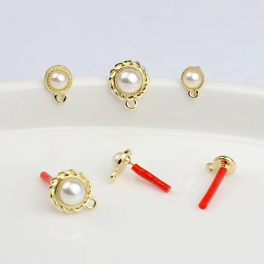 10Pcs/pack Simple Alloy Pearl Baroque Harbor Style With Elegant Temperament Ear Needle DIY Earrings Jewelry Accessories
10Pcs/pack Simple Alloy Pearl Baroque Harbor Style With Elegant Temperament Ear Needle DIY Earrings Jewelry Accessories