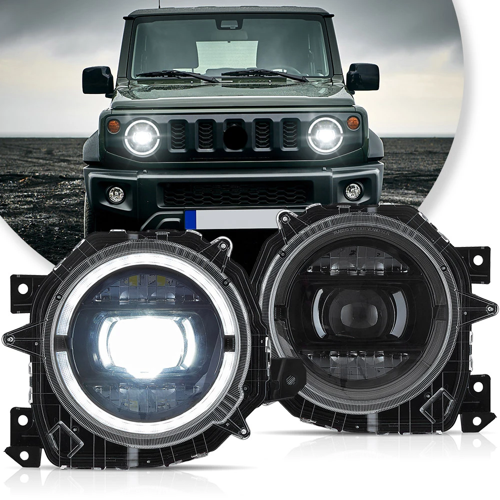 VLAND 2019-2024 Jimny Full LED Dual Beam Projector Headlights Assembly With Start-up Animation
VLAND 2019-2024 Jimny Full LED Dual Beam Projector Headlights Assembly With Start-up Animation