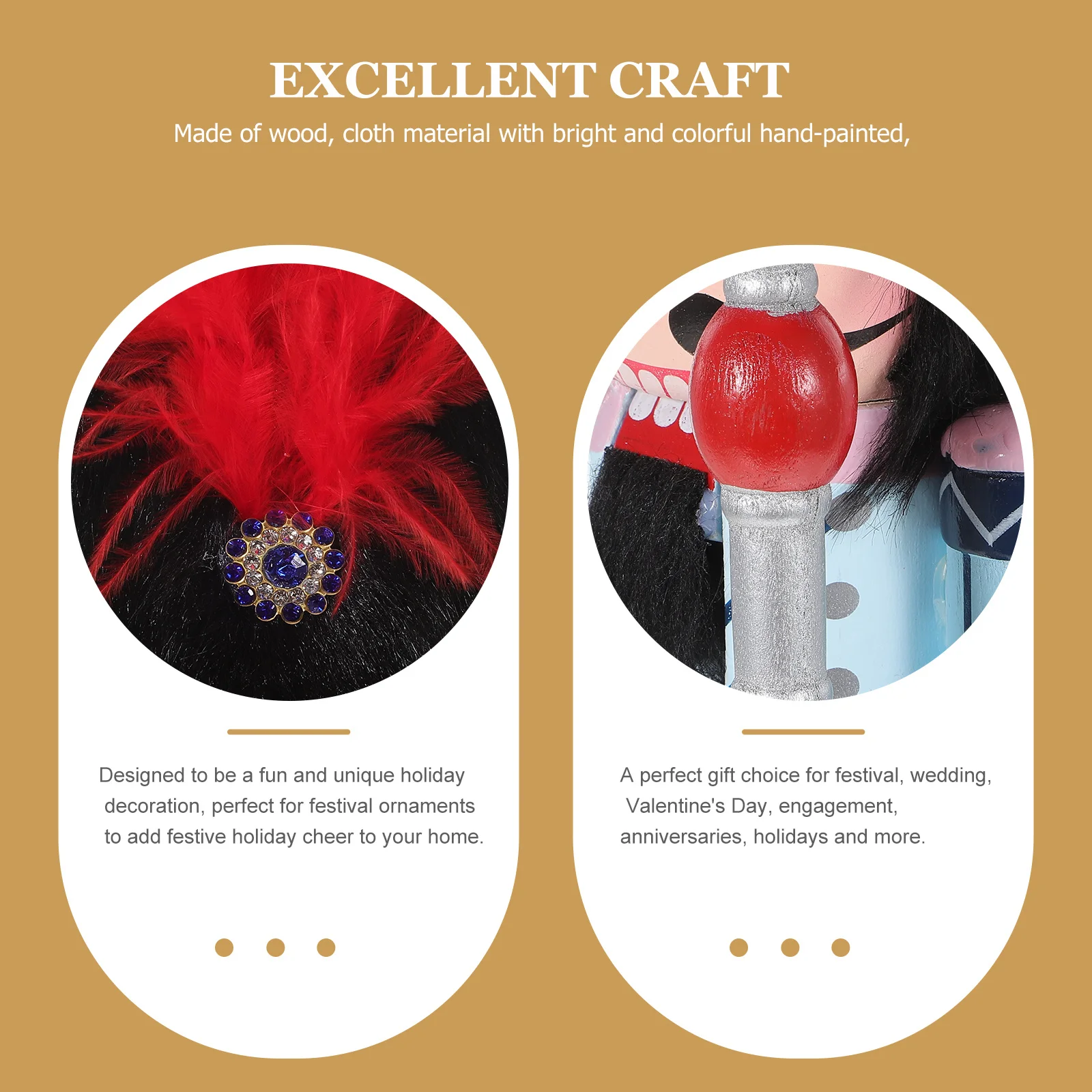 High Hat Nutcracker Soldier Decoration Wooden Festival Ornament Hand-Painted Christmas Party Home Office Decor Unique
High Hat Nutcracker Soldier Decoration Wooden Festival Ornament Hand-Painted Christmas Party Home Office Decor Unique