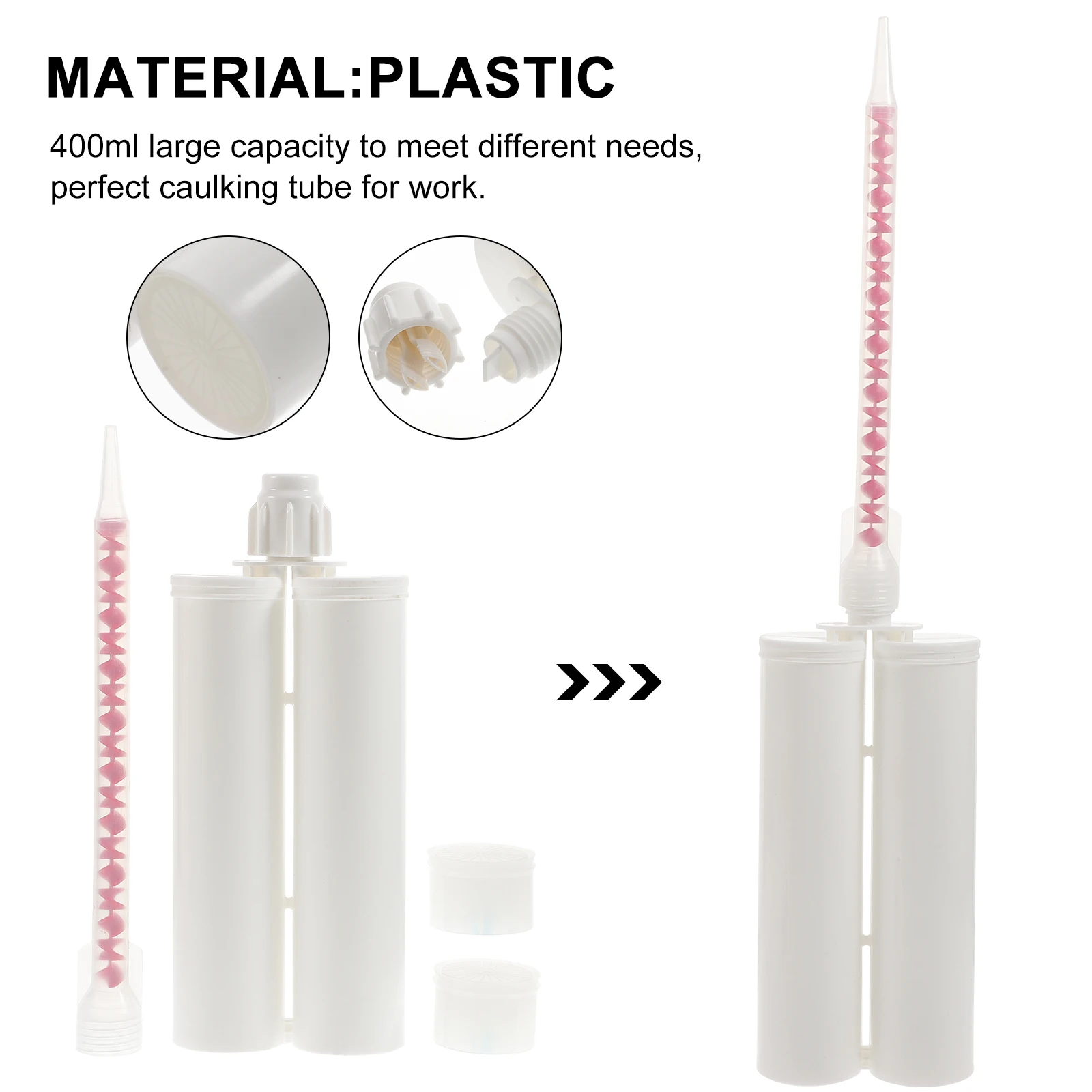 4 Sets Refillable Reusable Plastic Tube Caulk Tubes 400ml Large Capacity Home DIY Caulk Tubes Sealant Plastic Tools
4 Sets Refillable Reusable Plastic Tube Caulk Tubes 400ml Large Capacity Home DIY Caulk Tubes Sealant Plastic Tools