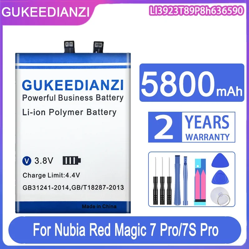 Сменный аккумулятор GUKEEDIANZI LI3923T89P8h636590 5800 мач для ZTE Nubia Red Magic 7/7S Pro NX709J/7spro NX709S
Сменный аккумулятор GUKEEDIANZI LI3923T89P8h636590 5800 мач для ZTE Nubia Red Magic 7/7S Pro NX709J/7spro NX709S