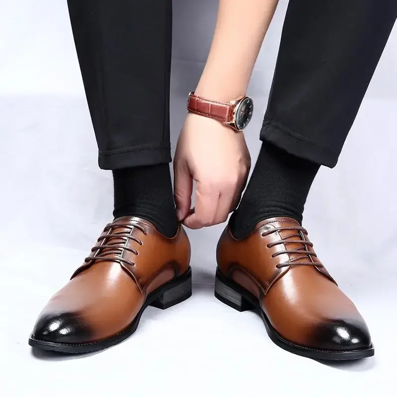 New Men's Business Formal Wear Shoes Lace-up Derby Shoes round Toe Black Luxury Italian Formal Shoes Dress
New Men's Business Formal Wear Shoes Lace-up Derby Shoes round Toe Black Luxury Italian Formal Shoes Dress