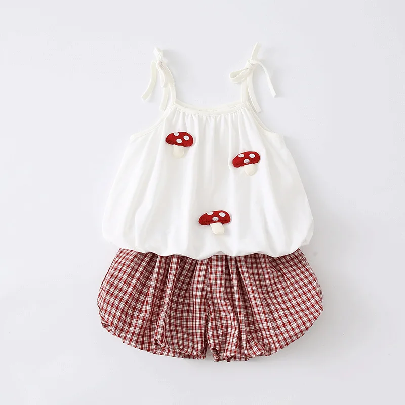 Summer Set for Infants and Young Children 2026 New Korean Version Checkered Shorts Cute Two Piece Set for Girls To Wear Outside
Summer Set for Infants and Young Children 2026 New Korean Version Checkered Shorts Cute Two Piece Set for Girls To Wear Outside