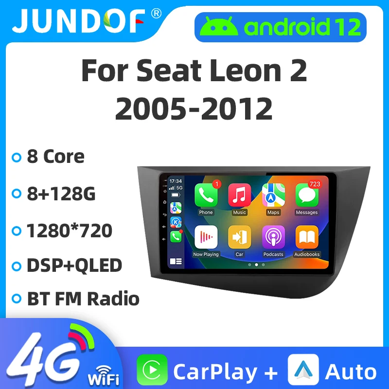 Jundof 2 Din Android 12 Car Radio for Seat Leon 2 2007 - 2015 Multimedia Player Carplay Auto Stereo 4G WIFI GPS DVD Head Unit
Jundof 2 Din Android 12 Car Radio for Seat Leon 2 2007 - 2015 Multimedia Player Carplay Auto Stereo 4G WIFI GPS DVD Head Unit