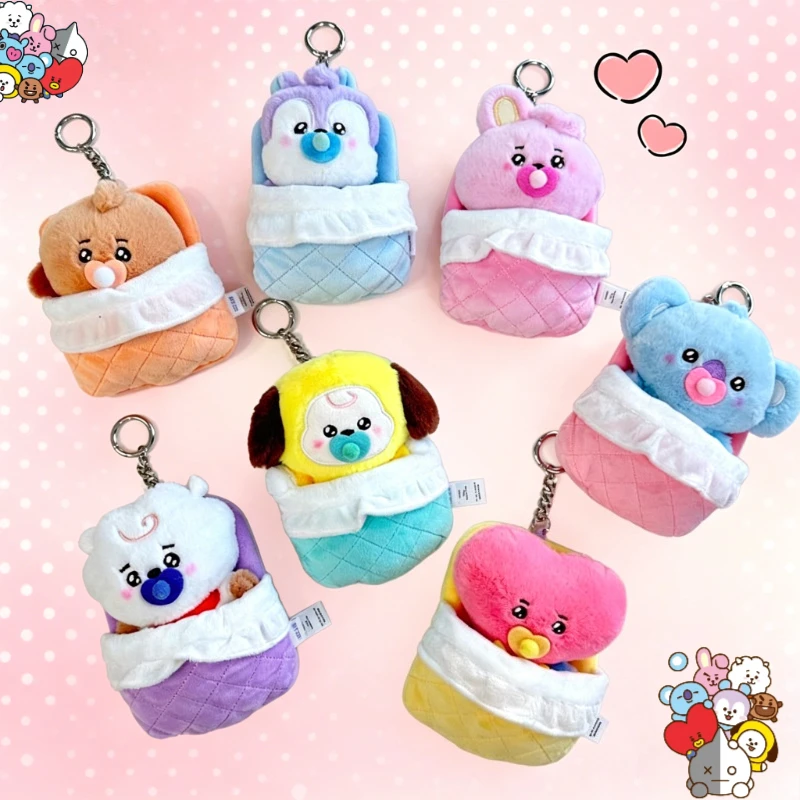 BT21 cartoon cute baby sleeping bag series plush doll keychain kawaii figurine pendant fan support anime merchandise wholesale
BT21 cartoon cute baby sleeping bag series plush doll keychain kawaii figurine pendant fan support anime merchandise wholesale