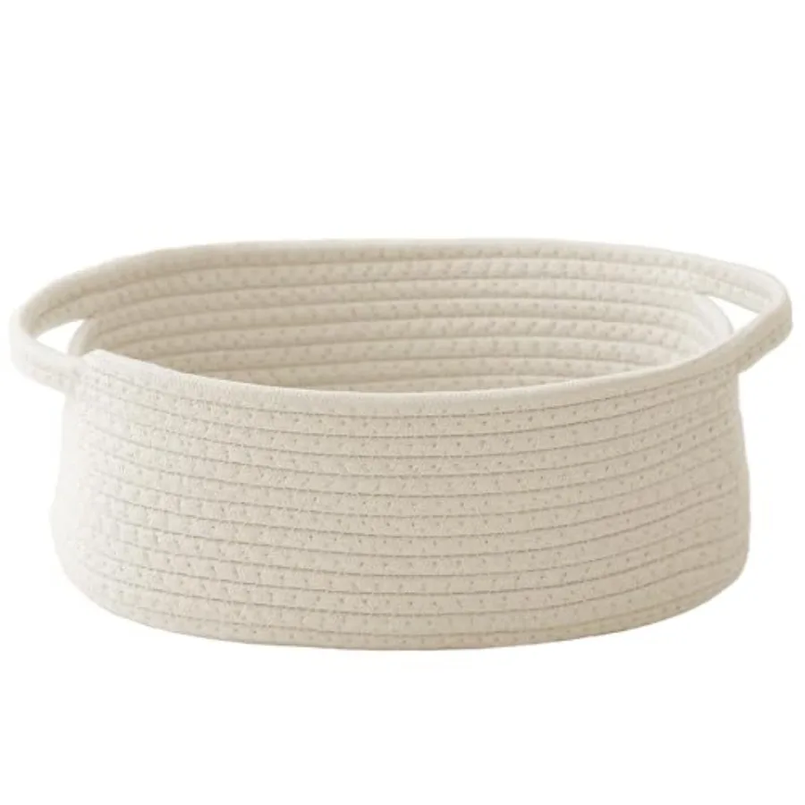 Woven Basket, Small Rope Storage Bin with Handles and Ribbon Bag, Organizer for Shelves Closets, Gift Basket Empty for Birthday
Woven Basket, Small Rope Storage Bin with Handles and Ribbon Bag, Organizer for Shelves Closets, Gift Basket Empty for Birthday