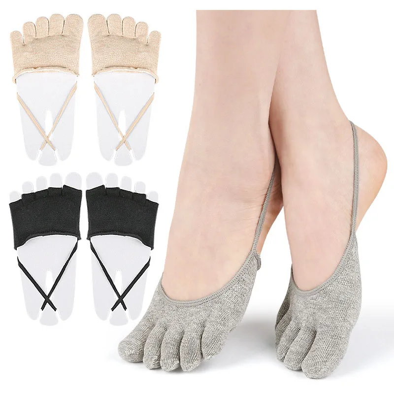 Women's Summer Suspenders Five Finger Boat Socks Invisible Shallow Mouth Thin Half Sole Socks For High Heels Shoes No Show Socks
Women's Summer Suspenders Five Finger Boat Socks Invisible Shallow Mouth Thin Half Sole Socks For High Heels Shoes No Show Socks