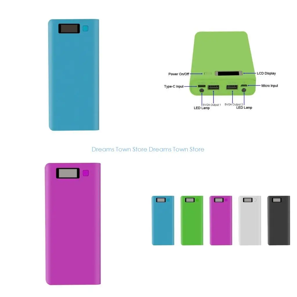 HX6A Dual USB 8x 18650 Batteries DIY Box Holder Case LED Light
HX6A Dual USB 8x 18650 Batteries DIY Box Holder Case LED Light