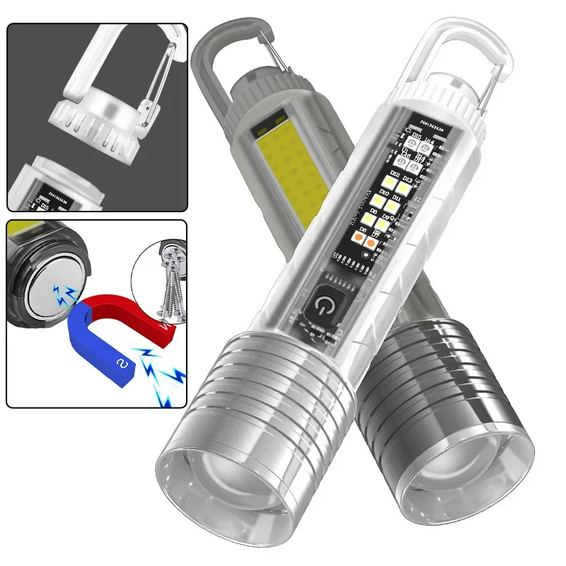 XHP50/30W LED Strong Flashlight Telescopic Zoom Waterproof Light Magnet Camping Fishing Multi-function Source 18650 Built-in
XHP50/30W LED Strong Flashlight Telescopic Zoom Waterproof Light Magnet Camping Fishing Multi-function Source 18650 Built-in