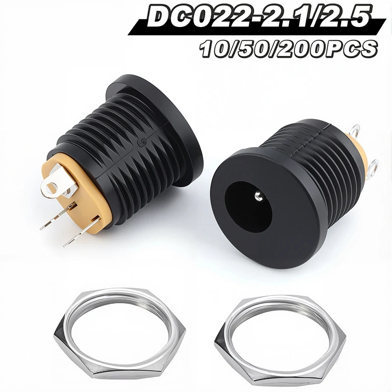 10/50/200PCS DC-022 5.5x2.1mm DC Power Socket Plug Jack DC Connectors Screw Nut Interface Panel Mounting DC022 5.5*2.5
10/50/200PCS DC-022 5.5x2.1mm DC Power Socket Plug Jack DC Connectors Screw Nut Interface Panel Mounting DC022 5.5*2.5