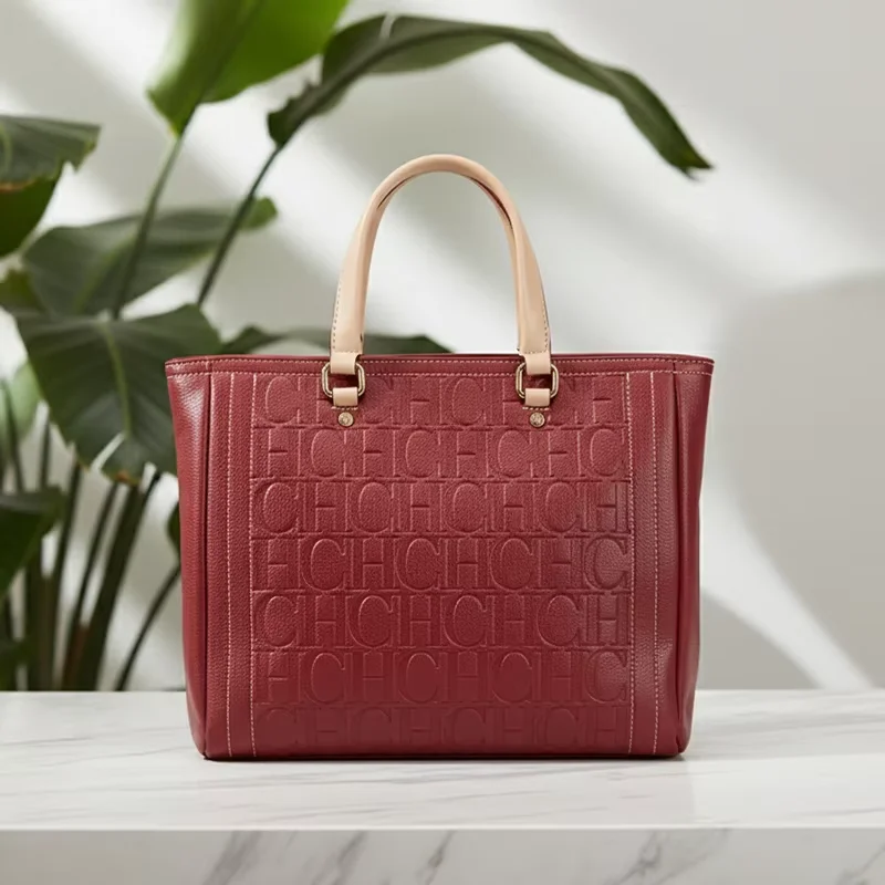 CH Women Lightweight Embossed Letter Print Tote Bag Contrast Handle Zipper Closure Business Vacation Shopping Commute
CH Women Lightweight Embossed Letter Print Tote Bag Contrast Handle Zipper Closure Business Vacation Shopping Commute