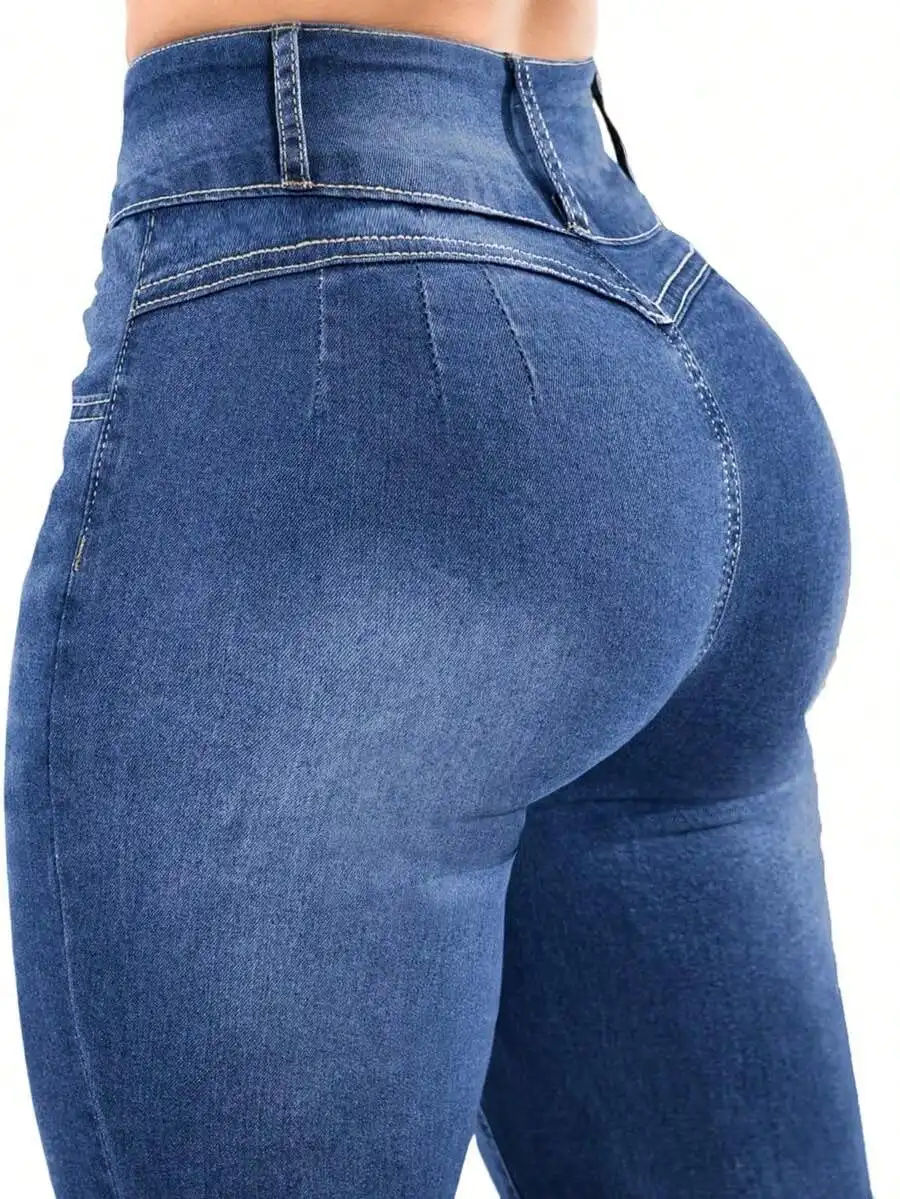 High Waist Elastic Skinny Jeans With Butt Lifting Effect For Women
High Waist Elastic Skinny Jeans With Butt Lifting Effect For Women