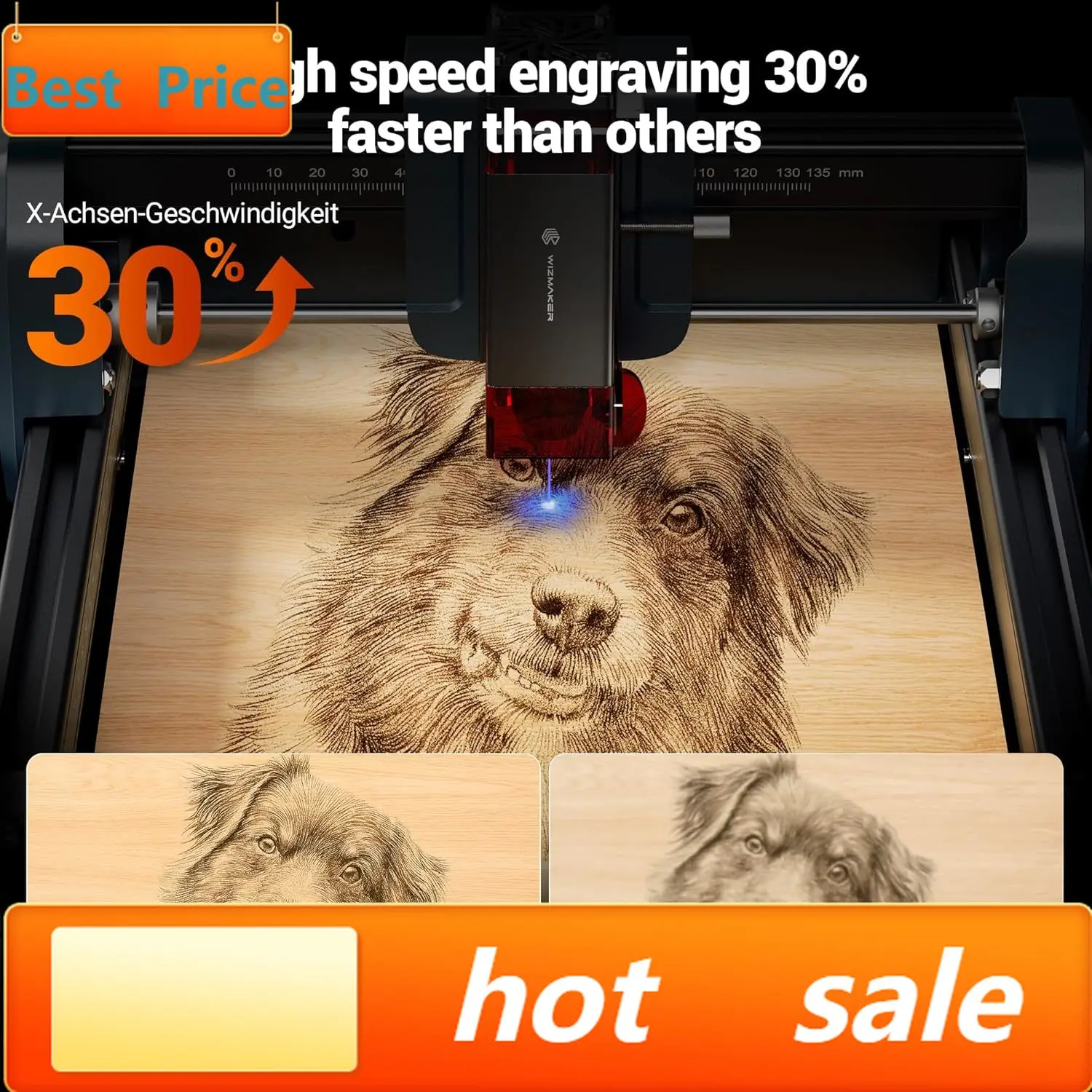 hot-sellingWand MINI 2.5W Laser Engraver, Compact Engraving Machine for Wood Acrylic Glass, 135×145 mm Working Area, High‑Precis
hot-sellingWand MINI 2.5W Laser Engraver, Compact Engraving Machine for Wood Acrylic Glass, 135×145 mm Working Area, High‑Precis