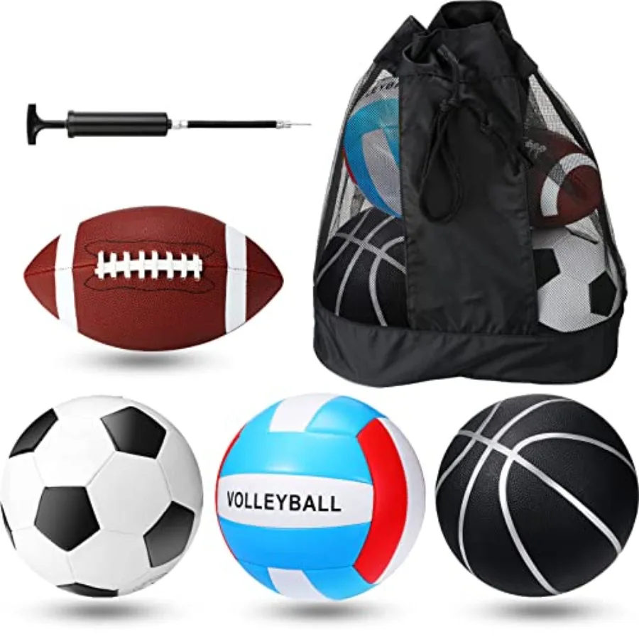 4 Pcs Sport Balls Set Official Size Athletic Balls Include Soccer, Football, Basketball, Volleyball for Indoor Outdoor Game You
4 Pcs Sport Balls Set Official Size Athletic Balls Include Soccer, Football, Basketball, Volleyball for Indoor Outdoor Game You