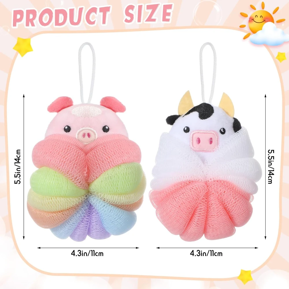 2 Pcs Bath Loofahs, Kids Toddler Cute Cartoon Bath Sponges, Loofah Bath Pouf, Body Scrubber Mesh Loofah Sponges (Animal)
2 Pcs Bath Loofahs, Kids Toddler Cute Cartoon Bath Sponges, Loofah Bath Pouf, Body Scrubber Mesh Loofah Sponges (Animal)