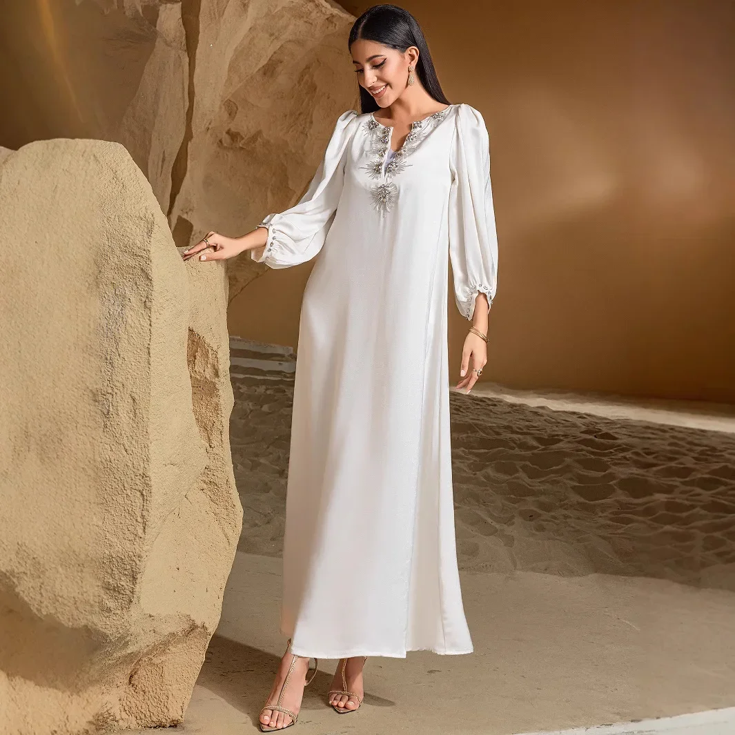 Morocco Kaftan Eid Djellaba Diamonds Abaya Dubai Evening Party Dress Muslim Women Islam Clothing Caftan Femme Musulmane Vestidos
Morocco Kaftan Eid Djellaba Diamonds Abaya Dubai Evening Party Dress Muslim Women Islam Clothing Caftan Femme Musulmane Vestidos
