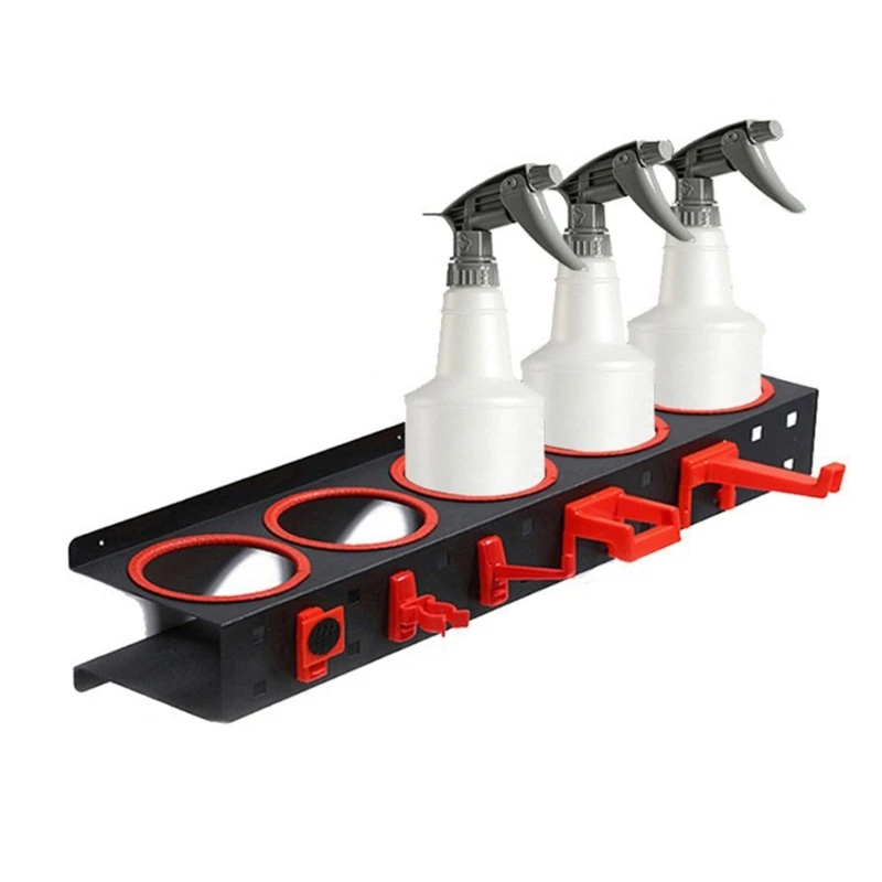 Wall Mount Sprays Bottle Organizers with 5 Hook Vehicle Care Tool Rack Sprays Can & Bottle Bracket for Garage Cleaning Tool
Wall Mount Sprays Bottle Organizers with 5 Hook Vehicle Care Tool Rack Sprays Can & Bottle Bracket for Garage Cleaning Tool