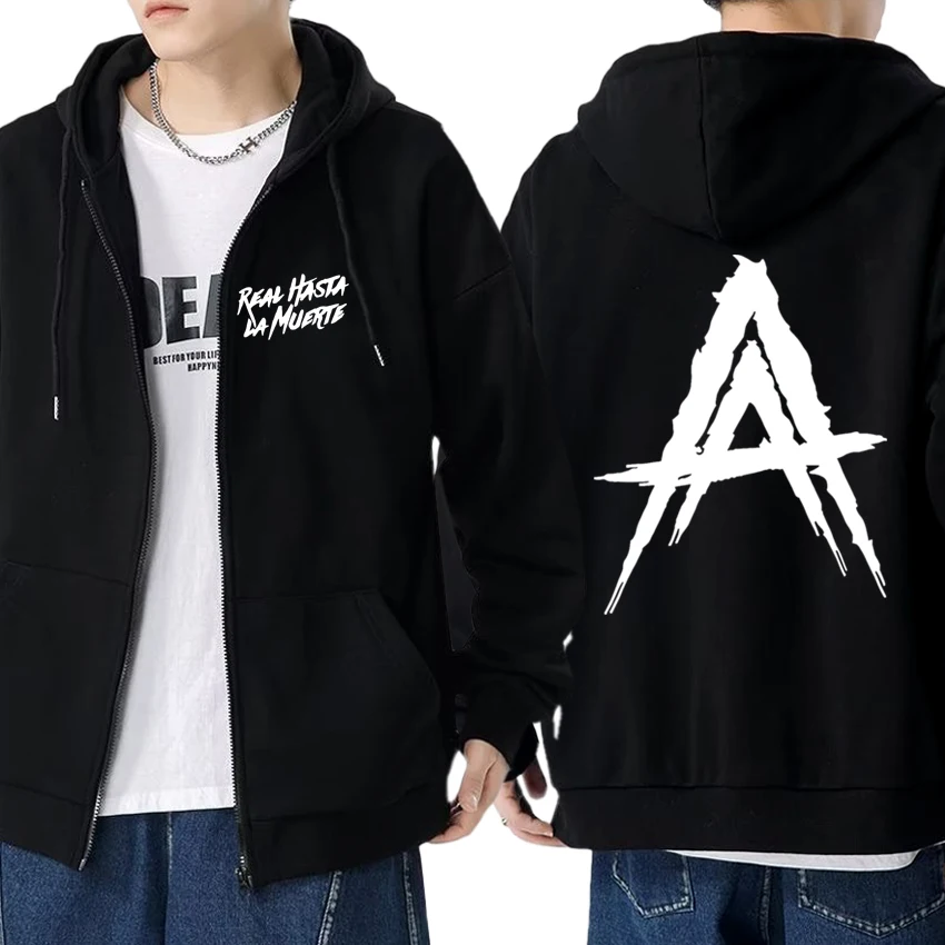 Hot Rapper Anuel AA New Album Double Sided printed Hoodie Men women vintage hip hop Zipper streetwear Coat Unisex Fleece Jacket
Hot Rapper Anuel AA New Album Double Sided printed Hoodie Men women vintage hip hop Zipper streetwear Coat Unisex Fleece Jacket