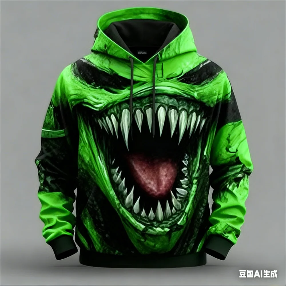 3D Print Horror Beast Graphic Men's Hoodies Fashion Cool Long Sleeve Hooded Sweatshirt Loose Creative Personality Design Clothes
3D Print Horror Beast Graphic Men's Hoodies Fashion Cool Long Sleeve Hooded Sweatshirt Loose Creative Personality Design Clothes