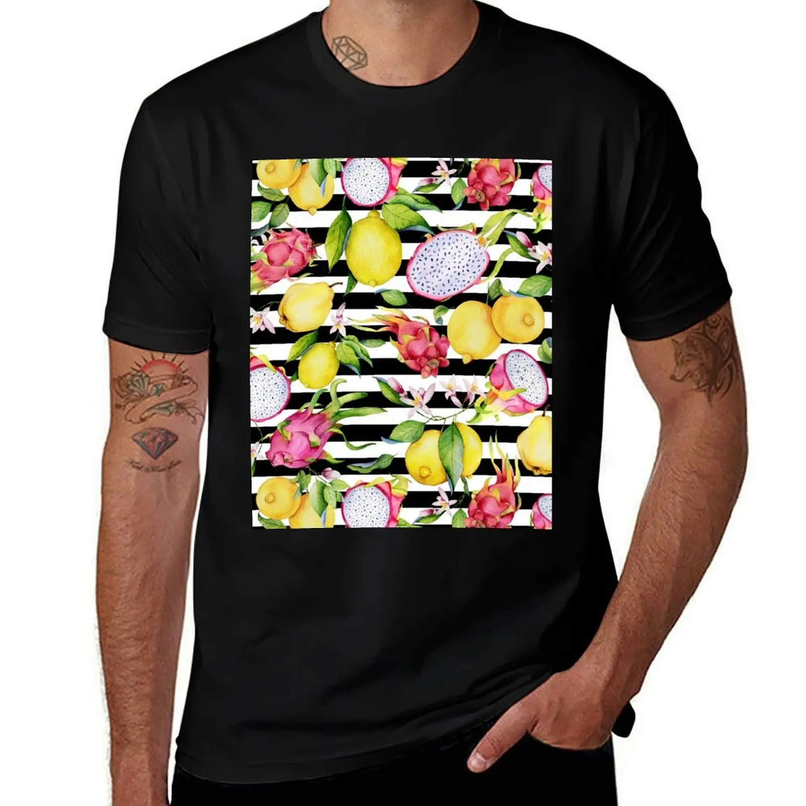 Tropical fruits and lemon flower watercolor pattern T-Shirt men t shirt cotton 100% man t shirt designer t shirt for man T-Shirt
Tropical fruits and lemon flower watercolor pattern T-Shirt men t shirt cotton 100% man t shirt designer t shirt for man T-Shirt