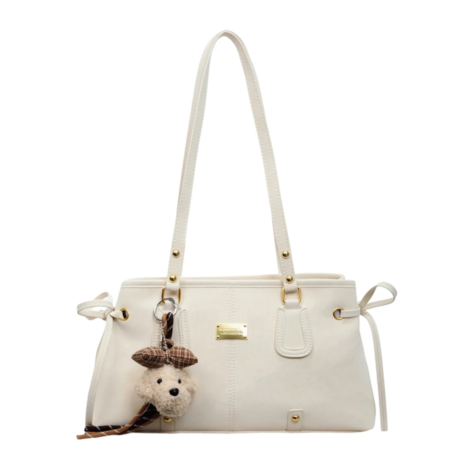 Vintage Shoulder Bag PU Leather Trendy Shoulder Purse Large Capacity Stylish Underarm Bag with Cute Bear Pendant for Women
Vintage Shoulder Bag PU Leather Trendy Shoulder Purse Large Capacity Stylish Underarm Bag with Cute Bear Pendant for Women