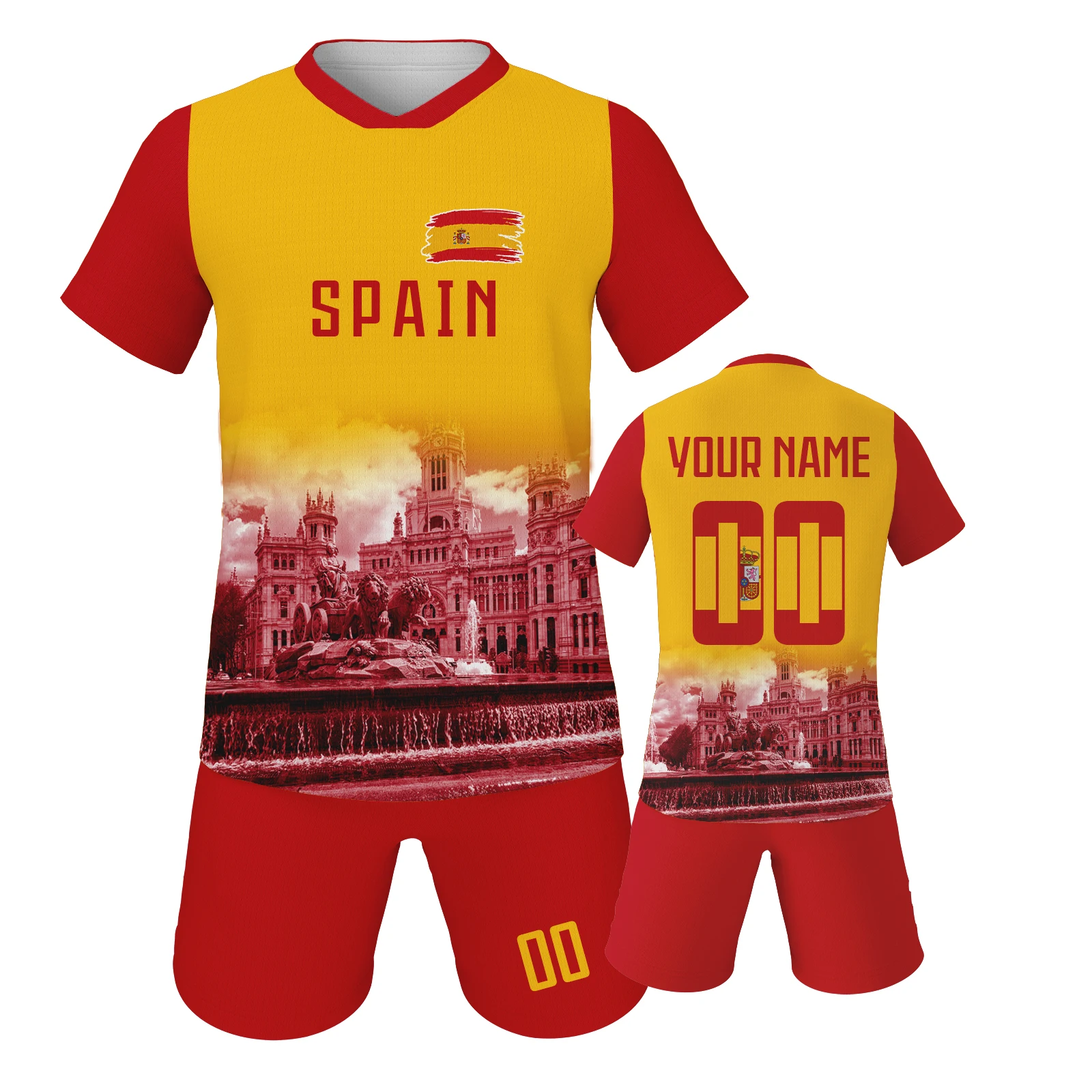 Spain Kids Soccer Jerseys Professional Custom Children Football Sport Quick-Drying T-Shirt For Running Trainning Uniforms
Spain Kids Soccer Jerseys Professional Custom Children Football Sport Quick-Drying T-Shirt For Running Trainning Uniforms