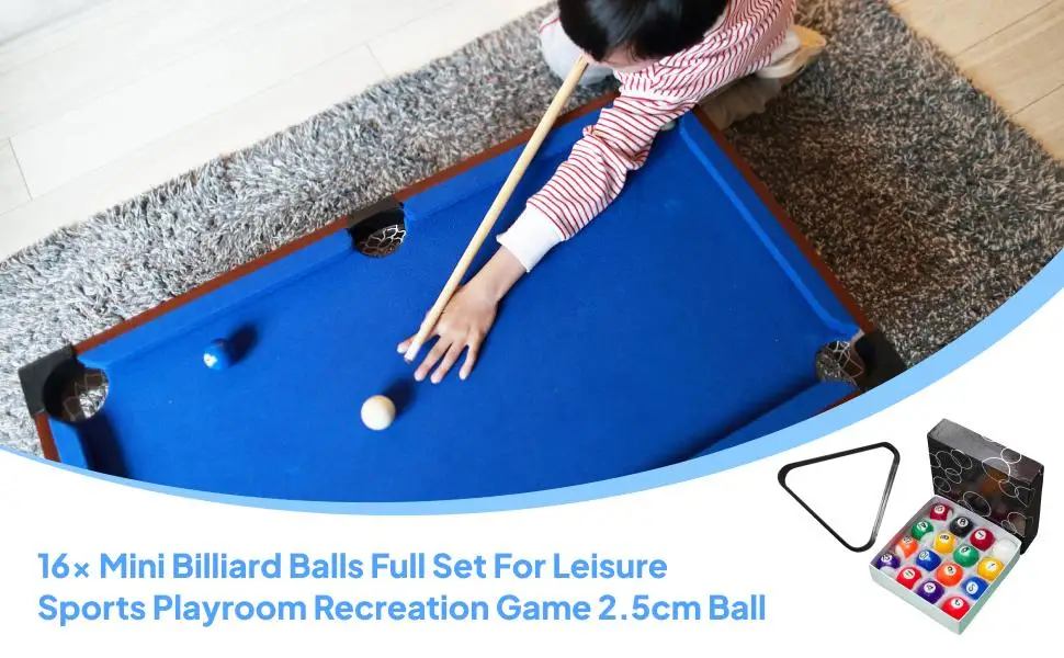 Small Pool Table Accessories Mini Billiard Balls Set with Triangle for Kids Indoor Table Billiards
Small Pool Table Accessories Mini Billiard Balls Set with Triangle for Kids Indoor Table Billiards