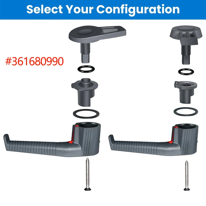 Complete LH/RH Set #361680990, Large Handle Kit for Lewmar Ocean, Low/Medium Profile (LP/MP), Flush 3G, Coastline Hatches
Complete LH/RH Set #361680990, Large Handle Kit for Lewmar Ocean, Low/Medium Profile (LP/MP), Flush 3G, Coastline Hatches