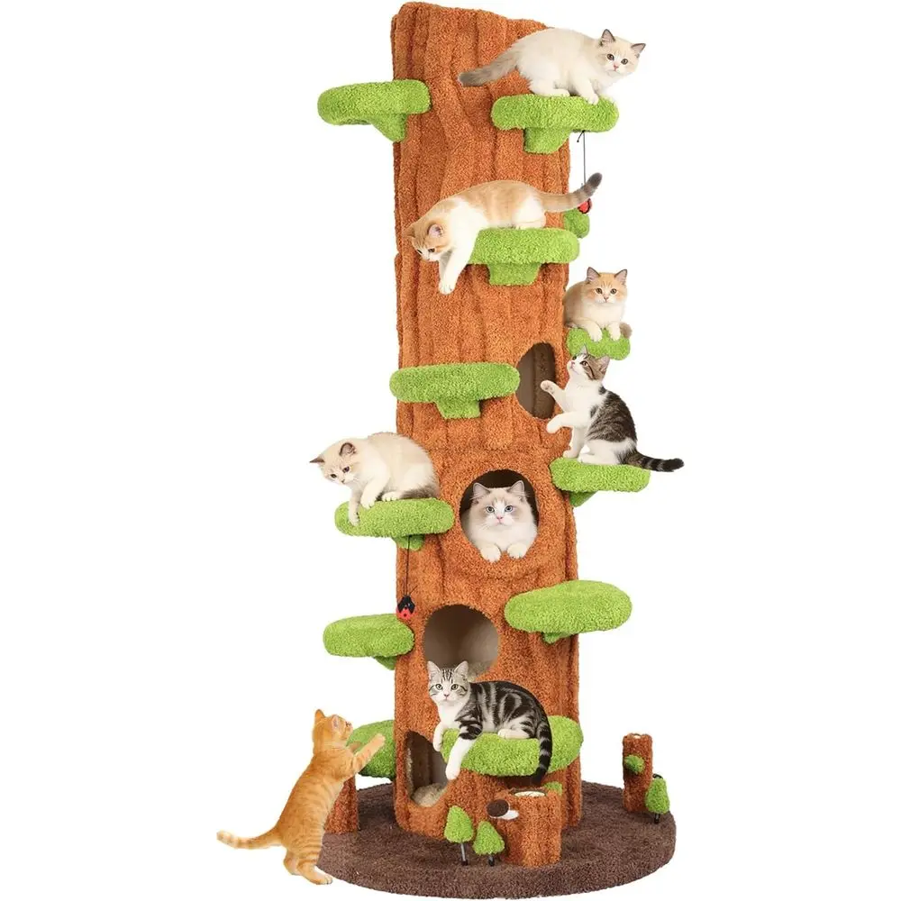 90.5 Tall Large Cat Tree with Sisal Scratching Posts, Multi-Level Condo and Hideaway Cave for Heavy Duty Use, Green
90.5 Tall Large Cat Tree with Sisal Scratching Posts, Multi-Level Condo and Hideaway Cave for Heavy Duty Use, Green