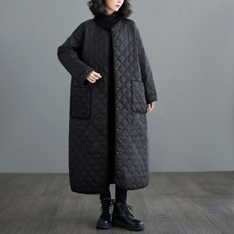 Loose Large Size Women's Casual Jaet Thiened Long Cotton Coat Autumn Winter Personalized id Pattern Retro Sle round N...
Loose Large Size Women's Casual Jaet Thiened Long Cotton Coat Autumn Winter Personalized id Pattern Retro Sle round N...
