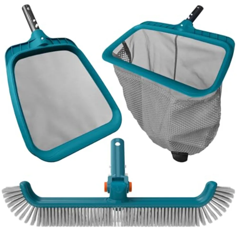 Economy Swimming Pool Cleaning Kit - Fine Mesh Deep Pool Rake and Leaf Skimmer Net Rotatable Pool Brush Head for Cleaning Above
Economy Swimming Pool Cleaning Kit - Fine Mesh Deep Pool Rake and Leaf Skimmer Net Rotatable Pool Brush Head for Cleaning Above