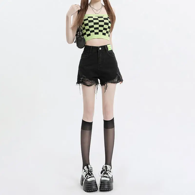 High Waist Denim Shorts Women's Spring Summer New American Style Hole Girl Spicy Loose Slim A-Line Hot Pants Trendy INS
High Waist Denim Shorts Women's Spring Summer New American Style Hole Girl Spicy Loose Slim A-Line Hot Pants Trendy INS
