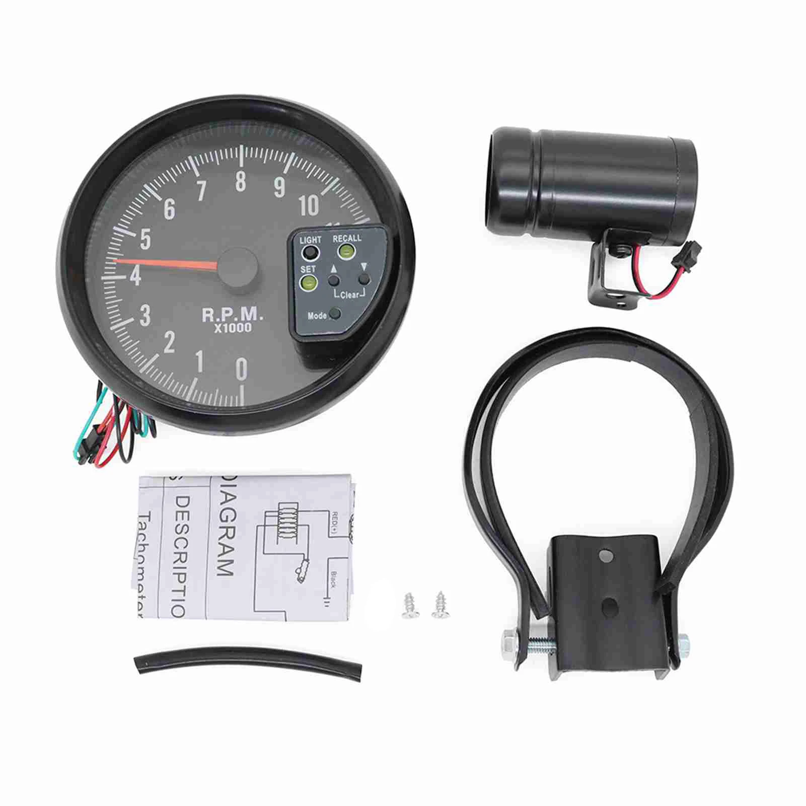 Car Tachometer Gauge 5 Inch Tachometer Gauge Black 7 Colors Backlight with Shift Light Sound LED Flash When RPM Warning
Car Tachometer Gauge 5 Inch Tachometer Gauge Black 7 Colors Backlight with Shift Light Sound LED Flash When RPM Warning