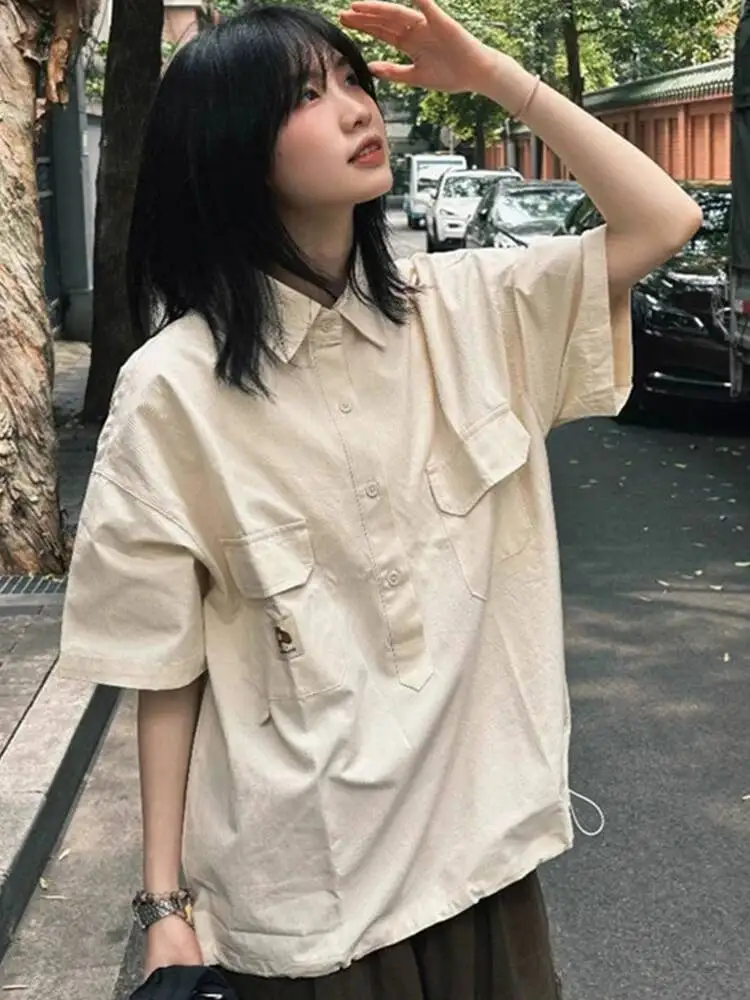 2026 Summer New Arrival Women American Casual Cargo Short Sleeve Shirt Trendy Versatile Blouse Fashion Outdoor Lapel Top
2026 Summer New Arrival Women American Casual Cargo Short Sleeve Shirt Trendy Versatile Blouse Fashion Outdoor Lapel Top