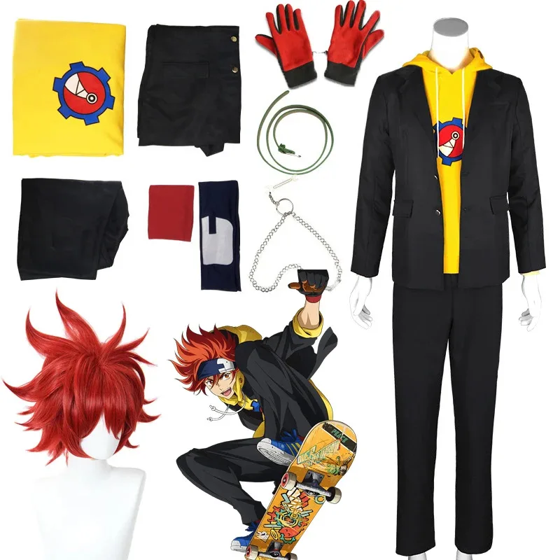 2021 New Anime SK8 the Infinity Reki Kyan Cosplay Costume Yellow Hoodie Sweatshirt Jacket SK Eight Red Wigs Skateboard Outfits
2021 New Anime SK8 the Infinity Reki Kyan Cosplay Costume Yellow Hoodie Sweatshirt Jacket SK Eight Red Wigs Skateboard Outfits