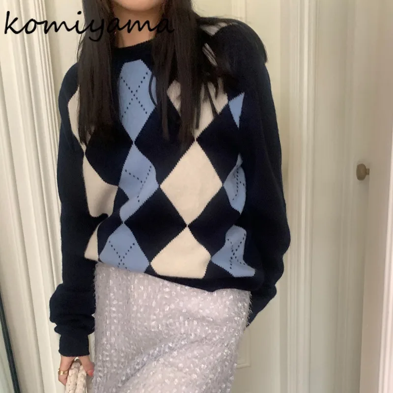 Hit Color Plaid Roupas Feminina, свободные женские топы с длинными рукавами Ropa Mujer 2025, осенне-зимний теплый свитер, новый ленивый Sueteres
Hit Color Plaid Roupas Feminina, свободные женские топы с длинными рукавами Ropa Mujer 2025, осенне-зимний теплый свитер, новый ленивый Sueteres