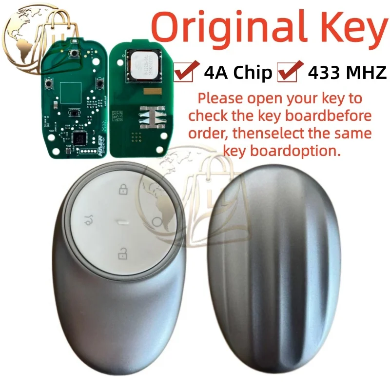 Original for AION Toyota Control Smart Key GAC AION V Aion RT UT for Toyota bZ3X Control Smart Key 4A chip 433 Mhz 4 Buttons
Original for AION Toyota Control Smart Key GAC AION V Aion RT UT for Toyota bZ3X Control Smart Key 4A chip 433 Mhz 4 Buttons