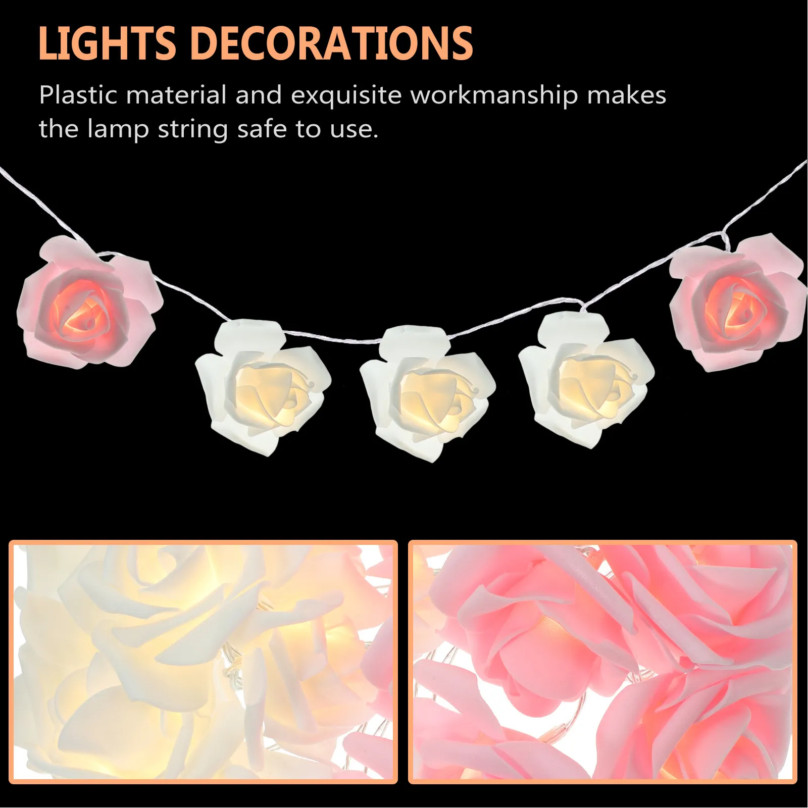 3 Meter 20 LED Rose String Lights USB Decorative Lamp Plastic for Holiday Party Bedroom Atmosphere Decoration
3 Meter 20 LED Rose String Lights USB Decorative Lamp Plastic for Holiday Party Bedroom Atmosphere Decoration