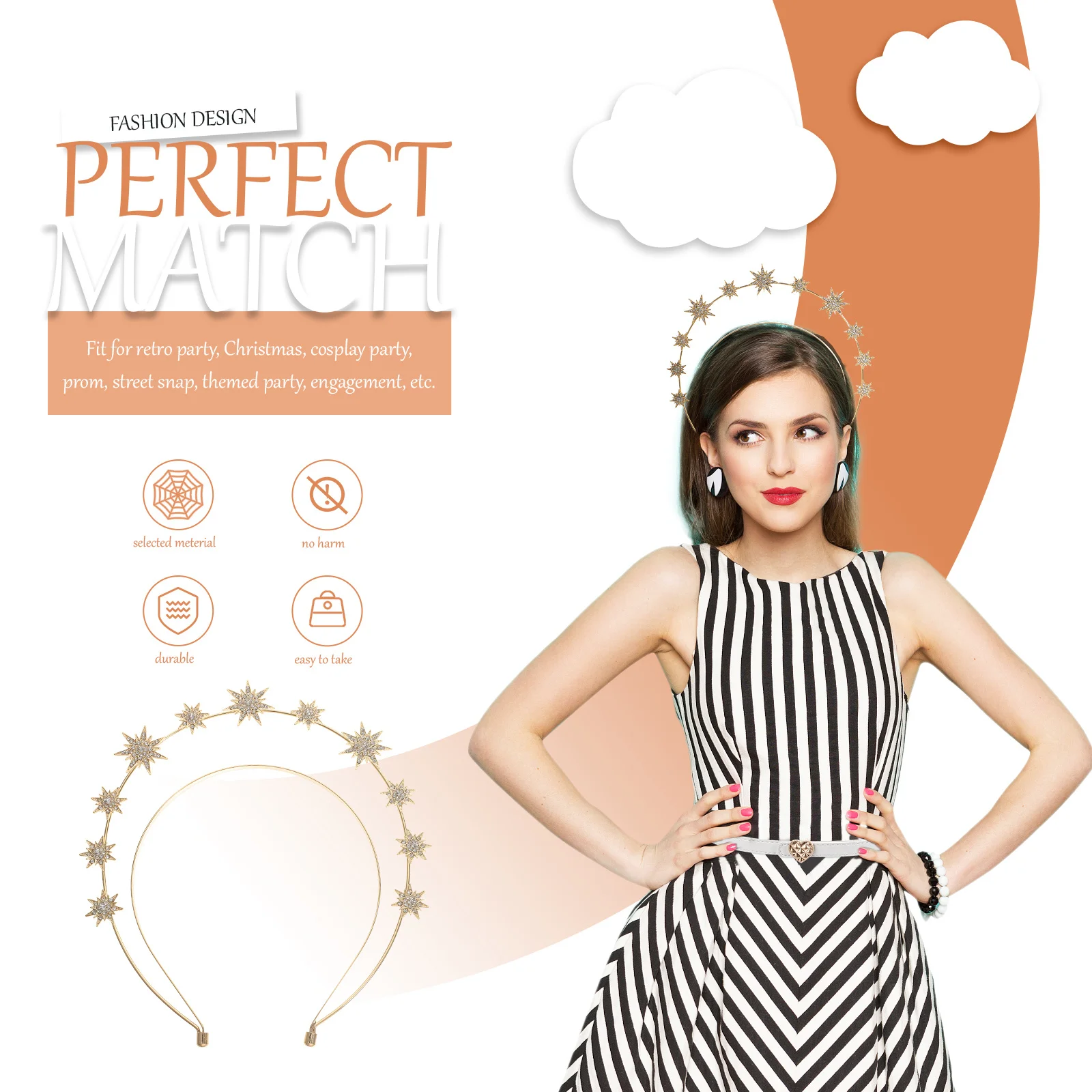 Six-Pointed Star Headband Double Layer Bridal Hairband For Women Party Cosplay Goddess Headdress Hair Decor Accessory
Six-Pointed Star Headband Double Layer Bridal Hairband For Women Party Cosplay Goddess Headdress Hair Decor Accessory