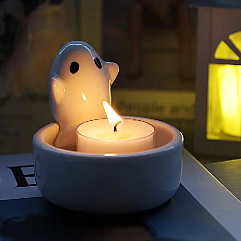 Halloween Party Candle Holder Ghostly Ceramics Candle Holder for Room Bathroom Decor White Tea Light Candlestick for Christmas
Halloween Party Candle Holder Ghostly Ceramics Candle Holder for Room Bathroom Decor White Tea Light Candlestick for Christmas