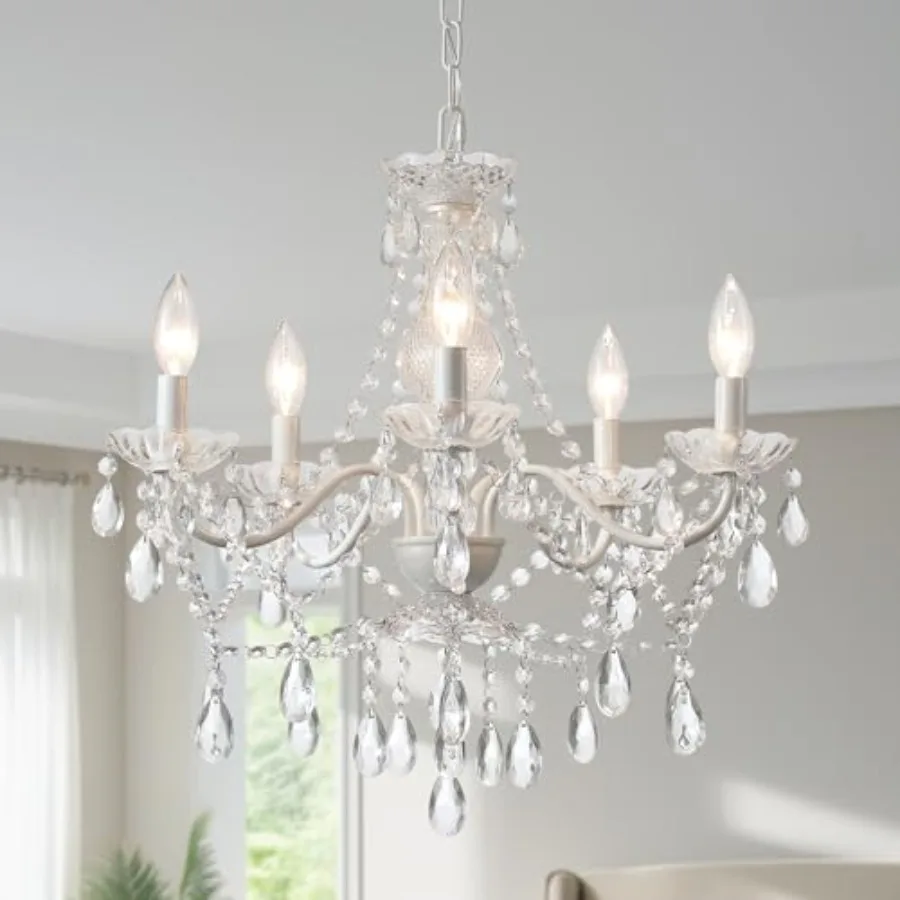 Crystal White Chandelier for Wedding, Dining, Kitchen, Foyer: Ceramic White Hanging Pendant Light with Crystals and Glass Dish,
Crystal White Chandelier for Wedding, Dining, Kitchen, Foyer: Ceramic White Hanging Pendant Light with Crystals and Glass Dish,