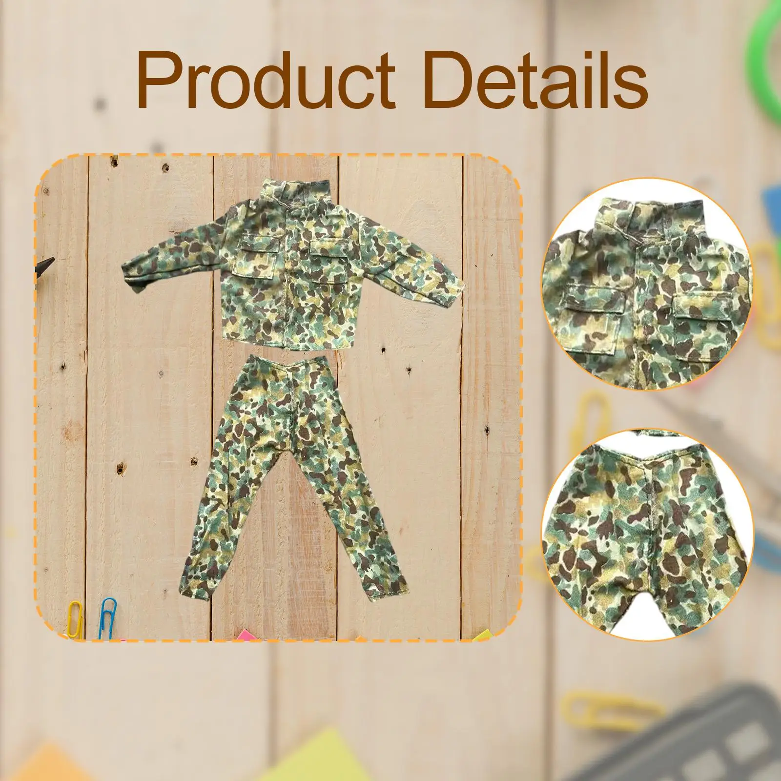 1:6 Action Figure Clothes Soldier Uniform Suit Dress up, Trendy Doll Costume Accessories Coat Pants Model for 12 inch Male
1:6 Action Figure Clothes Soldier Uniform Suit Dress up, Trendy Doll Costume Accessories Coat Pants Model for 12 inch Male