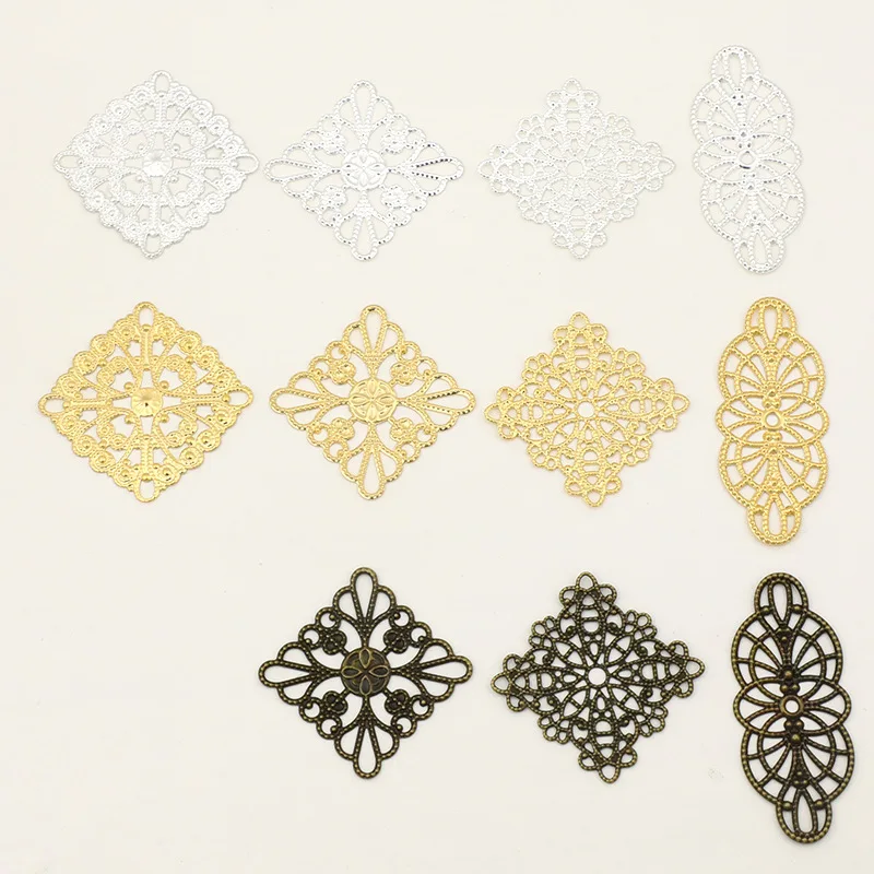 5Pcs/Lot 18K Gold Plated Brass Vintage Filigree Flower Connectors Hollow Out DIY Jewelry Making Accessories
5Pcs/Lot 18K Gold Plated Brass Vintage Filigree Flower Connectors Hollow Out DIY Jewelry Making Accessories