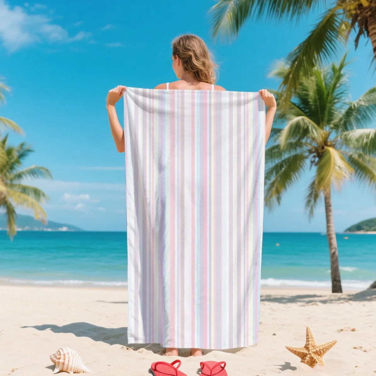 Pastel Striped Beach Towel Polyester Bath Towel Quick Dry Sand Free Colorful Vertical Stripe Blanket for Summer Swim Pool Travel
Pastel Striped Beach Towel Polyester Bath Towel Quick Dry Sand Free Colorful Vertical Stripe Blanket for Summer Swim Pool Travel